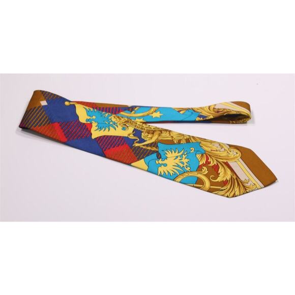 Gianni Versace Vintage 90's Silk Baroque Necktie Tie - Picture 1 of 7